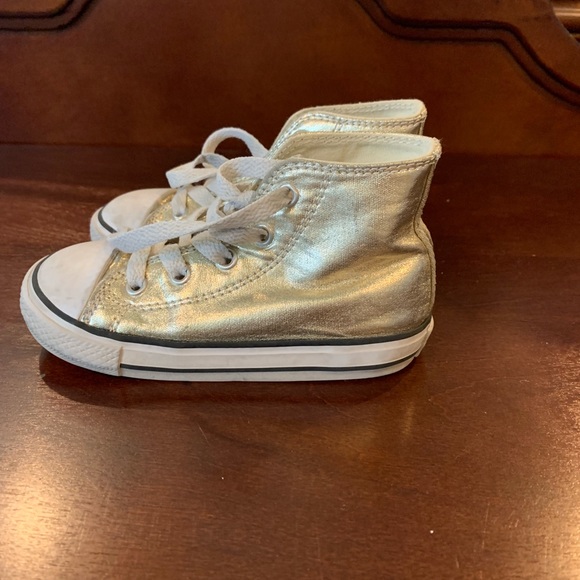 gold high top converse toddler